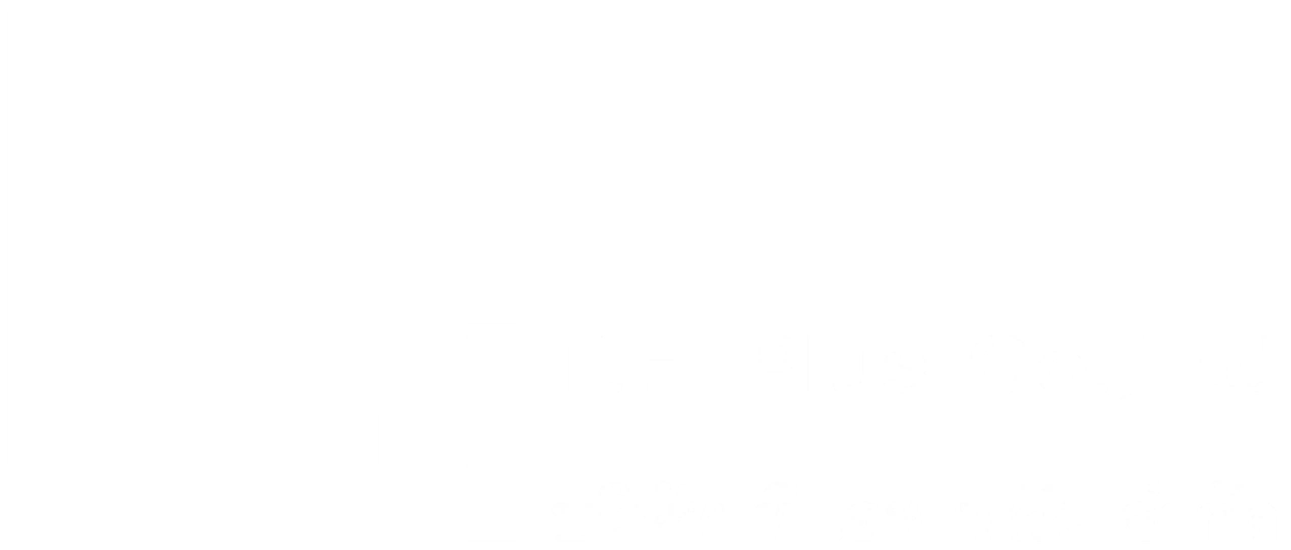 T.F Plus Logo White